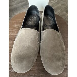 Born Sebra Womens Gray Suede Loafers Comfort Flats Size 11 M